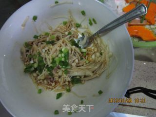 Enoki Mushrooms in Cold Salad【refreshing Cold Dishes】 recipe