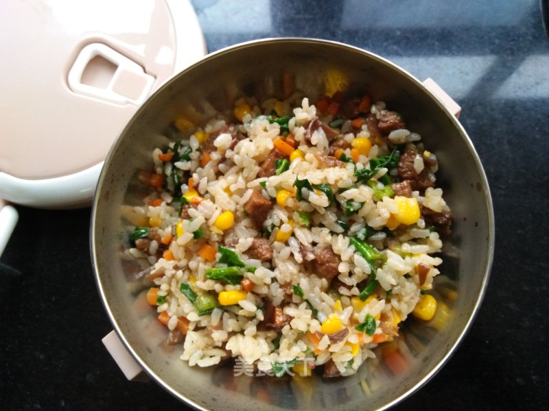 Beef Multicolored Fried Rice recipe