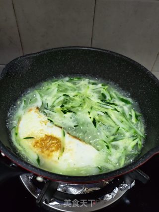 Poached Egg Cucumber Soup recipe