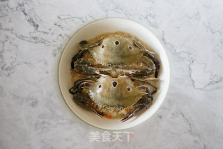 Steamed Glutinous Rice with Swimming Crab recipe