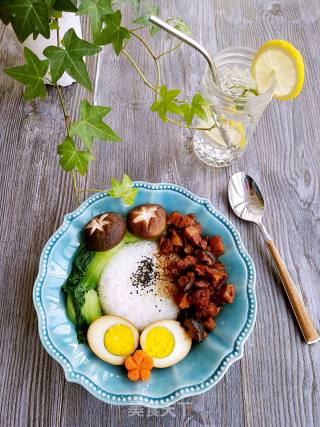 Mushroom Braised Pork Rice recipe