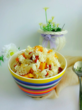 Sweet Potato and Wolfberry Braised Rice