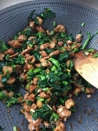 Broccoli Sprouts Diced Pork Bun recipe