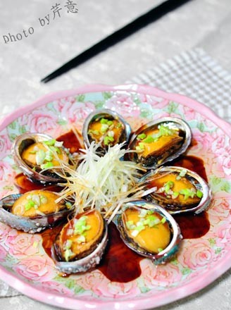 Steamed Fresh Abalone with Oyster Sauce recipe