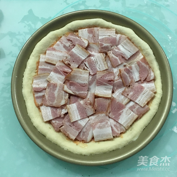 Bacon and Ham Pizza recipe
