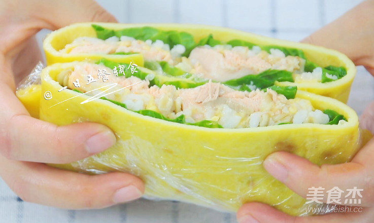 Salmon Cheese No Pinch Egg Rice Ball Baby Food Supplement, Egg + Rice recipe