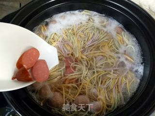 Fruit and Vegetable Noodles in Clear Soup recipe