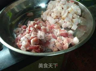 【peas Diced Pork】 recipe