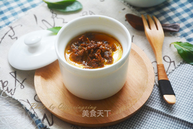 Steamed Custard with Minced Meat recipe