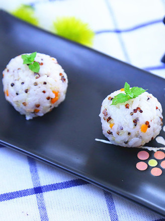 Salmon Quinoa Rice Ball Baby Food Supplement Recipe recipe