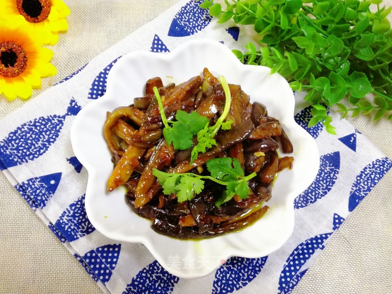 #妈妈的味#sauce Grilled Eggplant Strips recipe