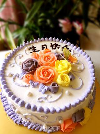 Purple Flower Birthday Cake recipe