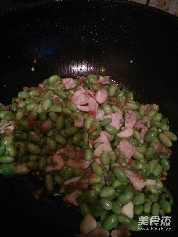 Fried Pork with Edamame recipe