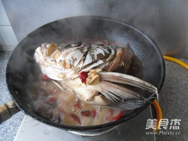 Braised Fish Head with Red Chili recipe