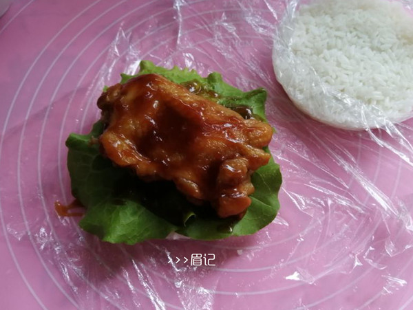 Teriyaki Chicken Drumstick Rice Burger recipe