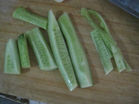 Chilled Cucumber Strips recipe