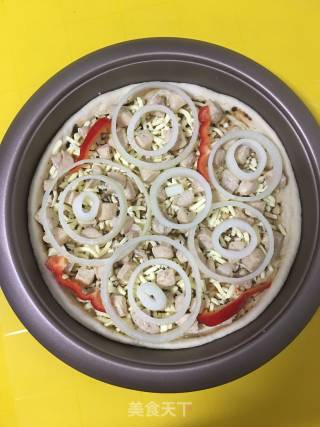 Chicken Black Pepper Pizza recipe