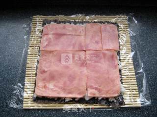 Avocado Ham Sushi-two Rolls and Two Different Colors recipe