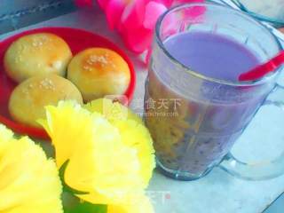 Purple Sweet Potato Milk Tea with Sago recipe