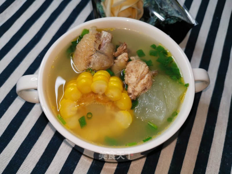 Winter Melon Corn Chicken Soup recipe