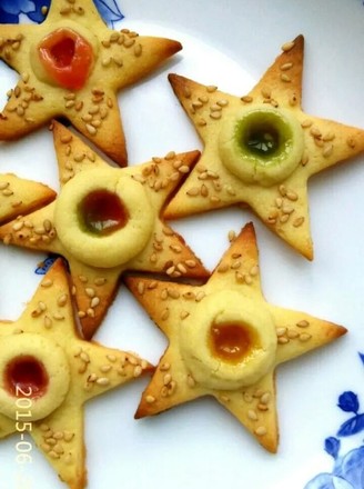 Colorful Star Sugar Butter Biscuits recipe