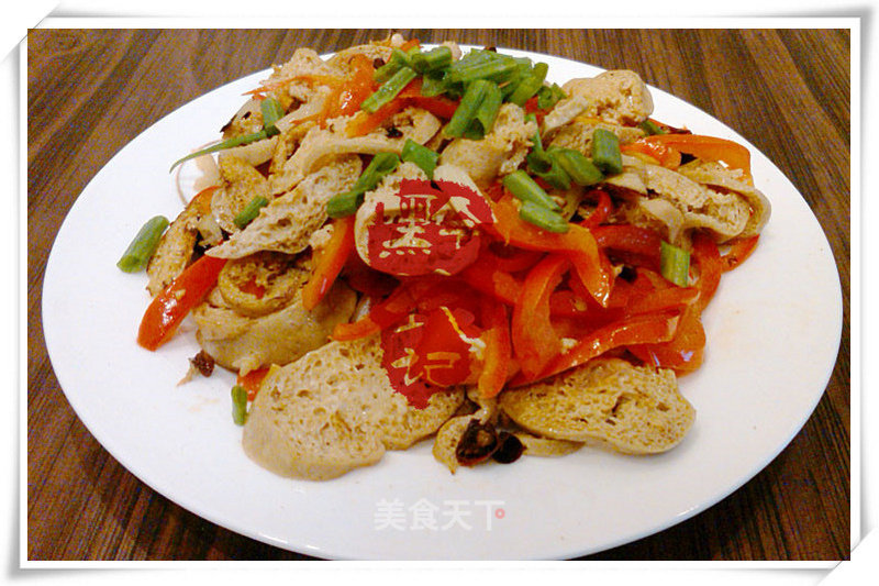 Stir-fried Grey Tofu with Red Pepper recipe