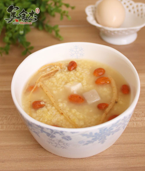 Chinese Wolfberry Ginseng Millet Porridge recipe