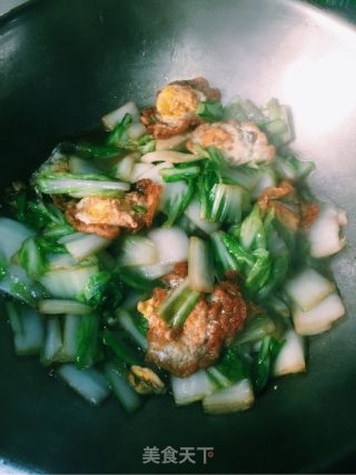 Braised Chinese Cabbage with Quail Eggs recipe