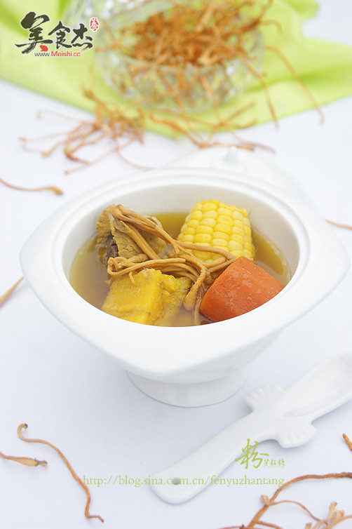 Cordyceps Pollen Kudzu Corn Soup recipe