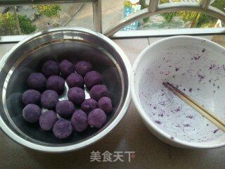 Sago Purple Potato Meatballs recipe