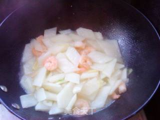 Braised Shrimp with White Radish recipe