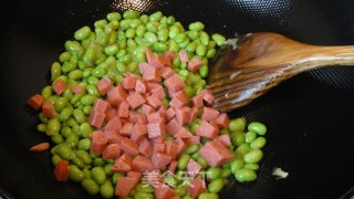 Stir-fried Edamame with Taiwanese Sausage recipe