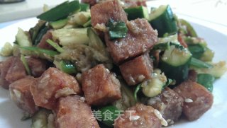 Luncheon Meat Mixed with Cucumber recipe