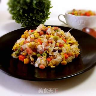 Fried Rice with Cumin and Mushroom Eggs recipe