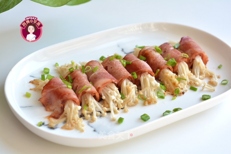 Bacon Roll with Enoki Mushroom recipe