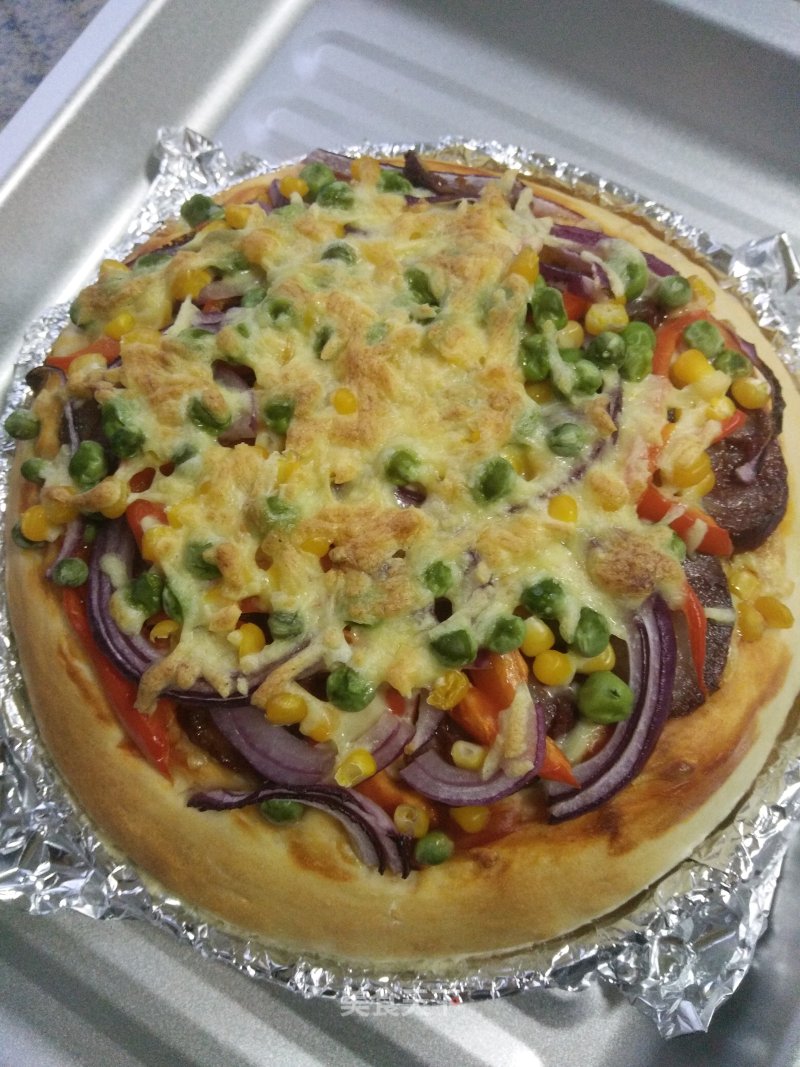 Sausage Mixed Vegetable Pizza recipe