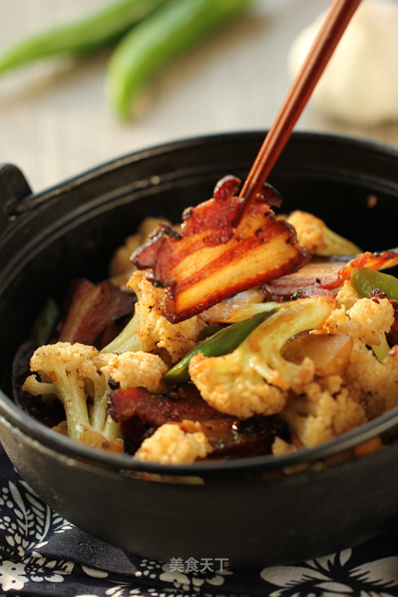 Stir-fried Cauliflower with Tempeh Bacon recipe