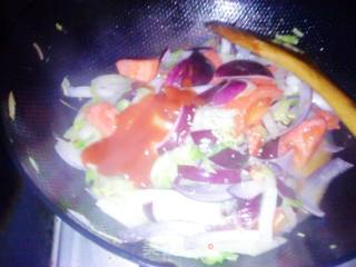 Stewed Cabbage with Onion and Tomato recipe