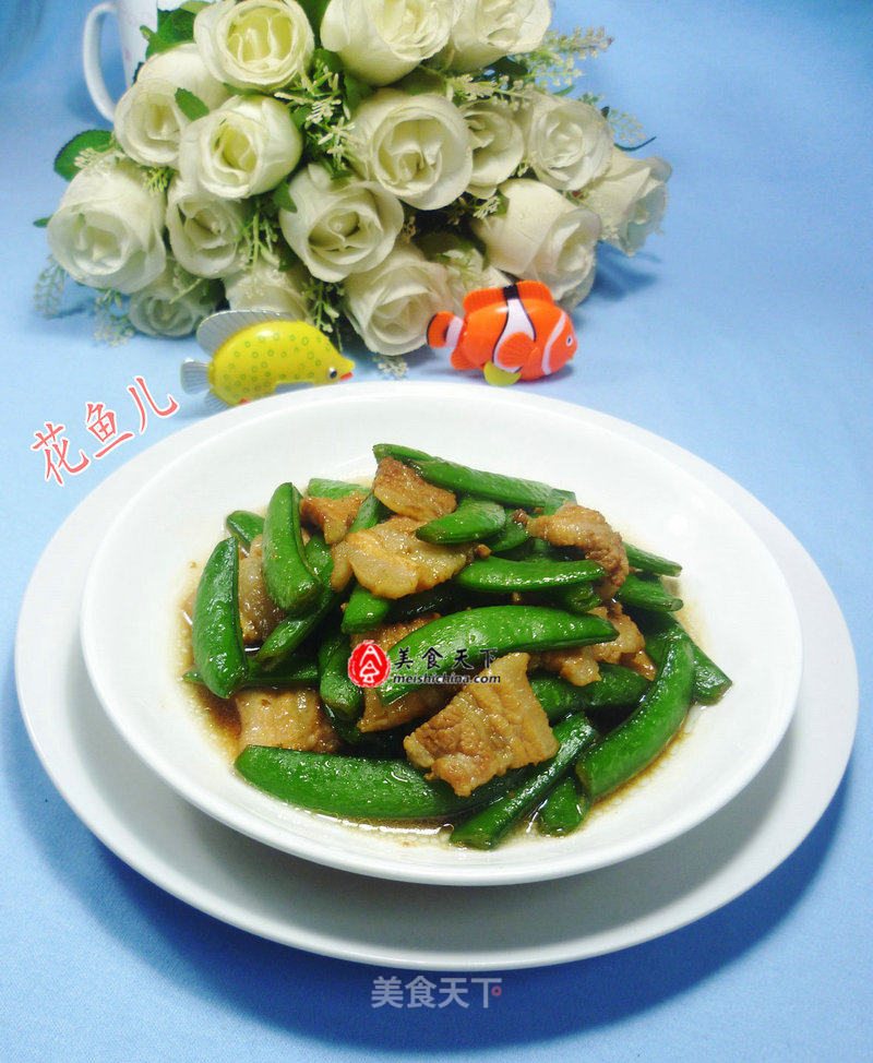 Stir-fried Sweet Beans with Pork Belly recipe