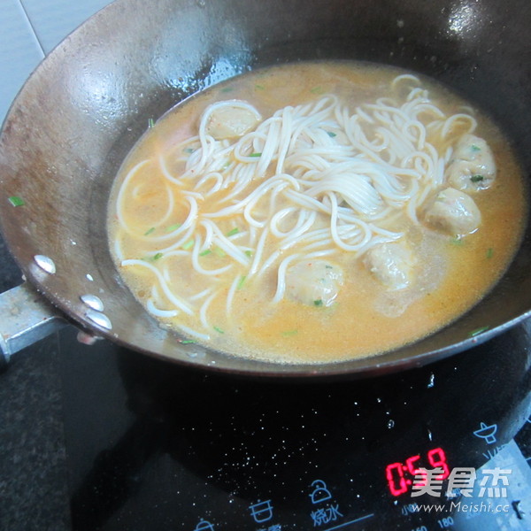 Rice Noodles with Fish Balls recipe
