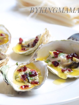 Cranberry Cream Baked Oysters recipe