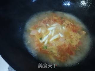 Tomato Seaweed Scissors Noodles recipe