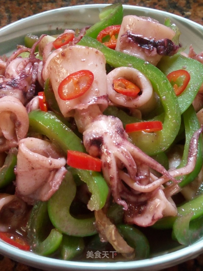 Green Pepper Squid recipe