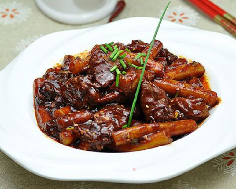 Spicy Fried Duck Rice Cake recipe