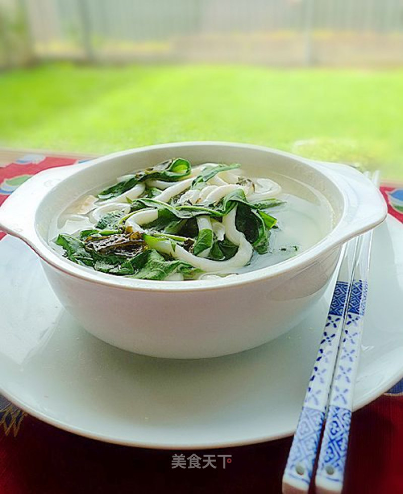 Dandelion Udon Noodle Soup recipe