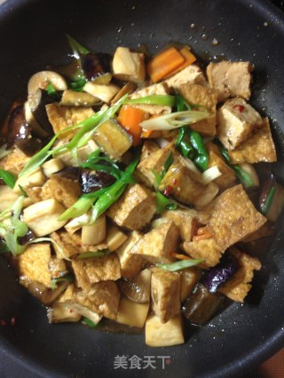 Fried Eggplant Mushrooms with Oil Tofu [traditional Home-cooked Dishes] Freshly Tasted recipe