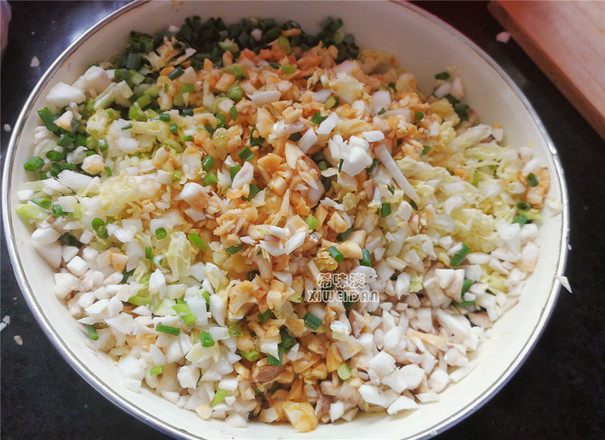 Chinese Cabbage Mushroom Dumplings recipe