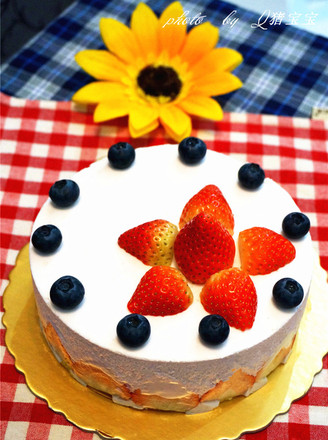 Blueberry Strawberry Mousse Cake recipe