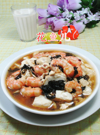 Tofu with Seaweed and Shrimp recipe