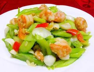 Celery and Lily Shrimp recipe